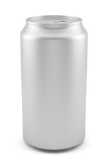 Aluminum can isolated on white background. 3D illustration
