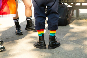 Obraz premium annual parade of pride and people's unity against homophobia in Berlin's Marzahn district