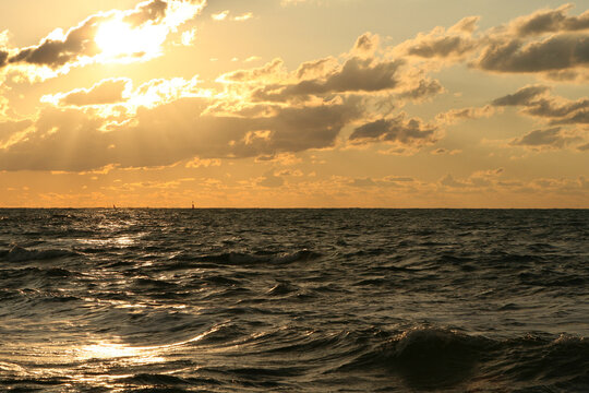 Beautiful sunrise on the Black Sea - Crimea
