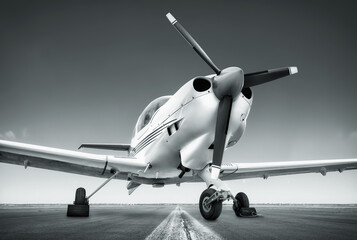 Fototapeta premium sports plane on the runway