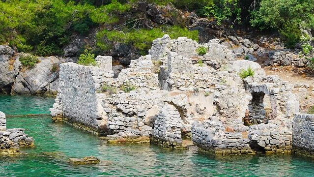 Cleopatra Bath Bay near Fethie in Turkey