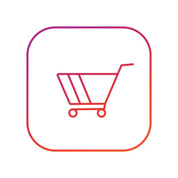 Gradient Shopping cart icon. Shopping cart icon. Vector Illustration.