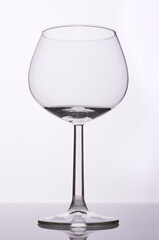 wine glass on white background with clipping path