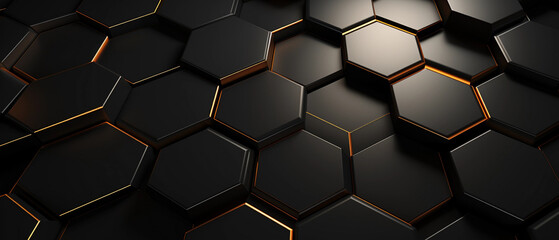 black metalic background with hexagon pattern