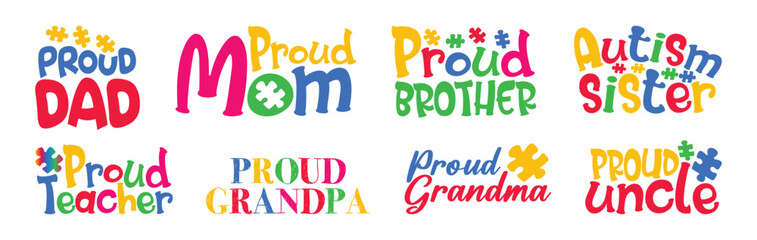 Autism T shirt Design Bundle, Vector Autism T shirt  design, Autism shirt,  Autism typography T shirt design Collection