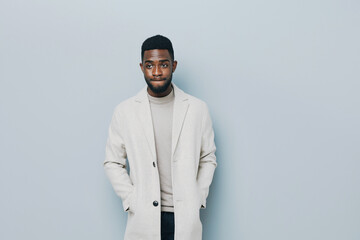 black man african emotion portrait american smiling smile confident bald happy young