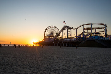 Los Angeles beach amusement park. 