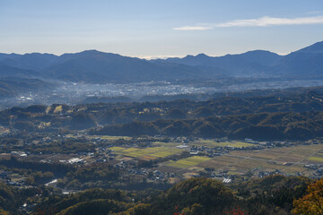 破風山から見た秩父盆地