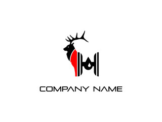 H letter modern  logo and branding animal logo design . Perfect logo for business related to industry. creative style logo design vector.