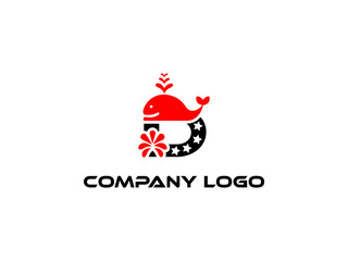 Fototapeta na wymiar D letter modern logo and branding animal logo design . Perfect logo for business related to industry. creative style logo design vector.