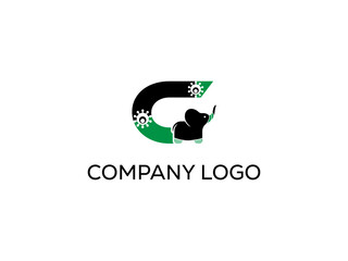 C letter modern  logo and branding animal logo design . Perfect logo for business related to industry. creative style logo design vector.
