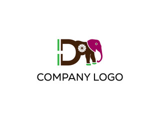 D letter modern  logo and branding animal logo design . Perfect logo for business related to industry. creative style logo design vector.