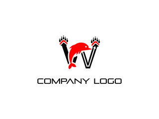 W letter modern logo and branding animal logo design . Perfect logo for business related to industry. creative style logo design vector.