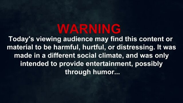 Today's viewing audience joke disclaimer on grunge dark blue looping background