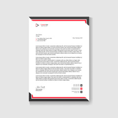 Creative professional modern clean letterhead design EPS vector design template