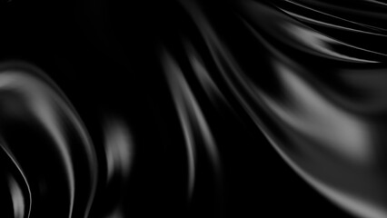 Obraz premium 3D Illustration Abstract Black Background with Glare