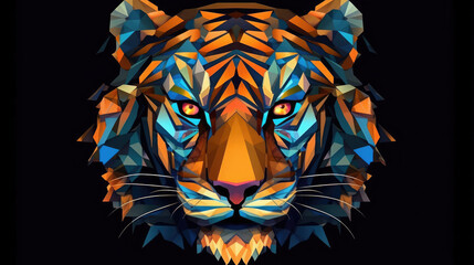 The geometric head of a tiger HD, Background