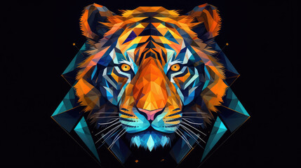 The geometric head of a tiger HD, Background