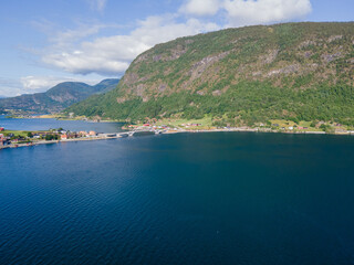 Sogndal sentrum in late June 2023