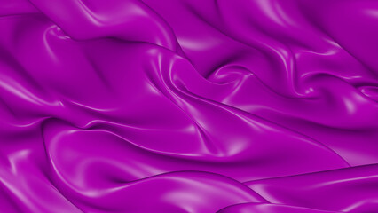 3D Illustration Abstract Purple Background Silk Cloth