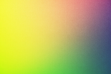  Green lime lemon yellow orange coral peach pink lilac orchid purple violet blue jade teal beige abstract background. Color gradient, ombre. Colorful mix bright fan. Rough grain noise grungy.Template.