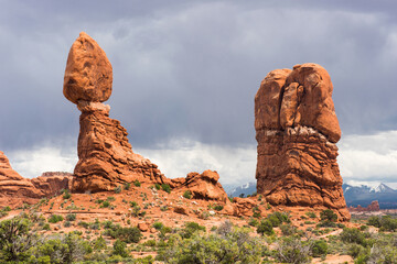 Fototapeta na wymiar Balanced rock in Arches National Park. Utah, USA