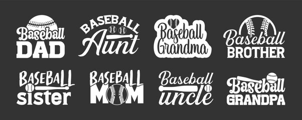 Obraz premium Baseball T shirt Design Bundle, Vector Baseball T shirt design, Baseball shirt, Baseball typography T shirt design Collection