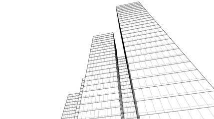 Fototapeta premium abstract architectural background 3d illustration