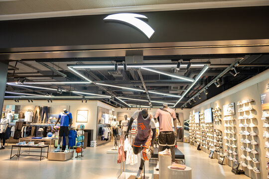 ZHONGSHAN GUANGDONG China-June 22 2023:Anta shop in a shopping mall.