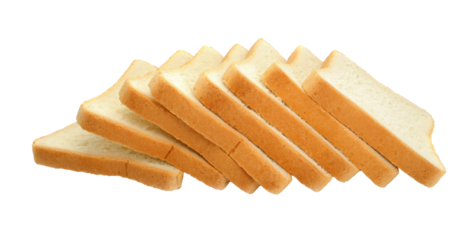 Fresh sliced wheat bread isolated food. PNG