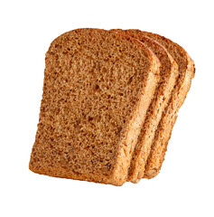 Fresh sliced wheat bread isolated food. PNG - 617549366
