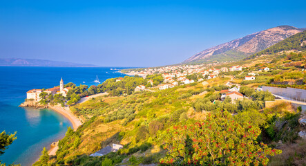 Fototapeta premium Bol on Brac island panoramic view, Dalmatia, Croatia