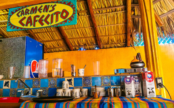 The famous restaurant cafe El Cafecito in Puerto Escondido Mexico.