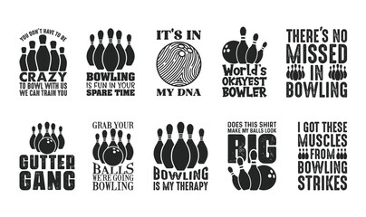 Bowling T shirt Design Bundle, Vector Bowling T shirt  design, Bowling shirt,  Bowling typography T shirt design Collection