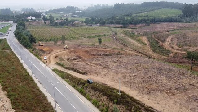Paisagem e estrada Rural em Portugal