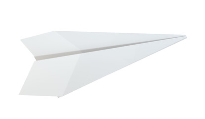 Paper airplane, isolated on white background. 3D Illustration