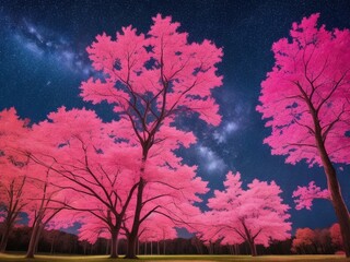 Cherry Tree in open sky, Ai Generative