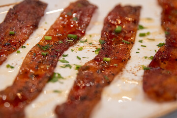 Row of Candied Bacon