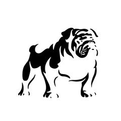 black and white illustration of a dog, vector black and white dog for children's drawing book icon, cute icon, design illustration