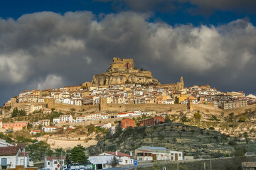 Fototapeta premium Morella is a town and municipality in Spain, in the province of Castellon in the Autonomous community of Valencia (Autonomous community). The municipality is a part of the district (Comarca) Los Puert