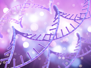 3D render of a medical background with DNA strands