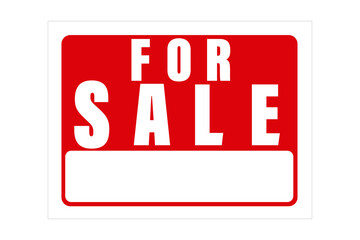 For Sale Sign board, vector illustration.