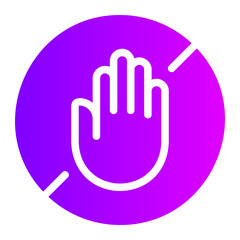 dont touch gradient icon