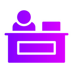 information desk gradient icon