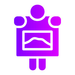 exhibition gradient icon