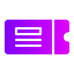 ticket gradient icon