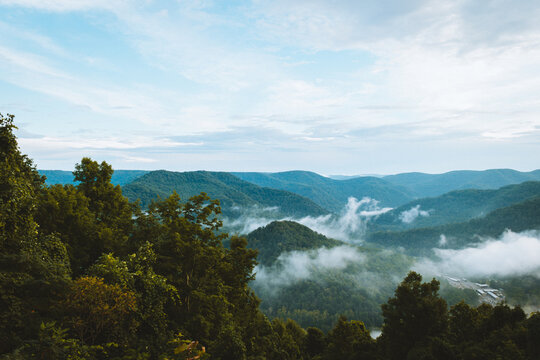 Low clouds in the Appalachian mountains, West Virginia	