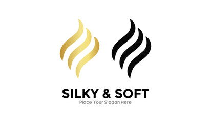 Silky and soft logo vector template. Suitable for business, beauty, salon and information 