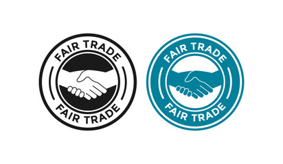 Fair trade badge logo vector template. Suitable for business, work team and information