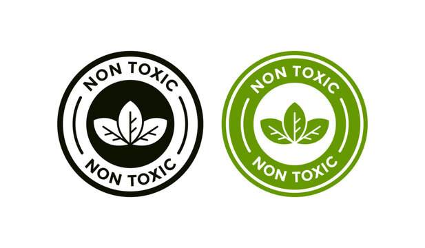Non toxic logo vector template badge. Suitable for business, food, information and product label